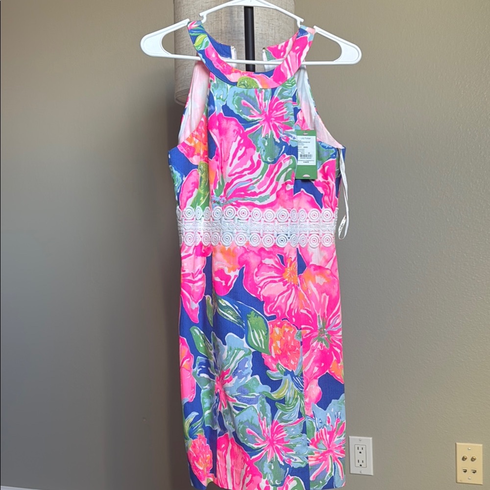 Lilly Pulitzer Floral Dress - Ashlyn Shift Pink And Blue